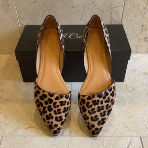 J. Crew leopard calf hair flats
